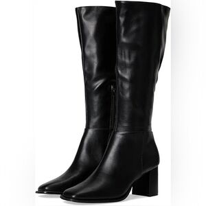 NIB madden girl Black Magnolia Wide Calf Boots, Size 7M